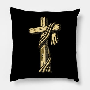 Wooden cross Pillow