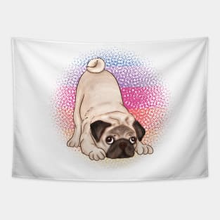 Pug Christmas Tapestry