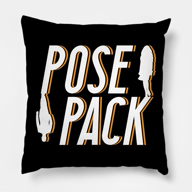 Pose Pack (White) Pillow by winstongambro