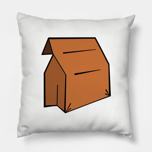 Brown Bag It Pillow by traditionation