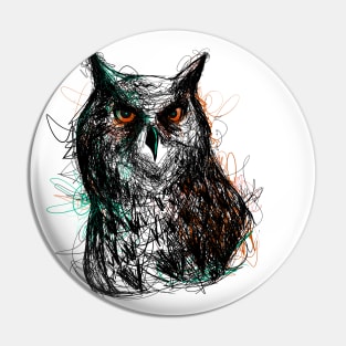 Glide Through The Dark Times - Owl Print Pin