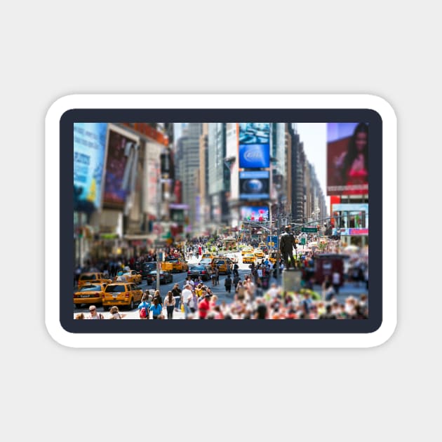 Times Square In Minature Magnet by tommysphotos