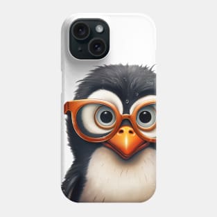 Penguin with glasses Phone Case