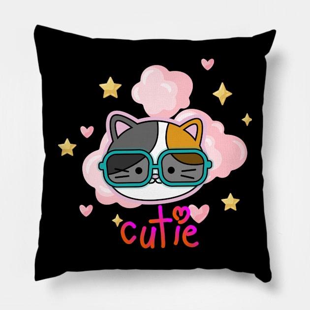 Cutie cat Pillow by AeySa