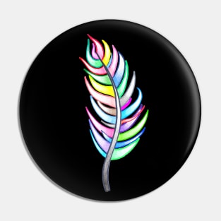 Rainbow feather Pin