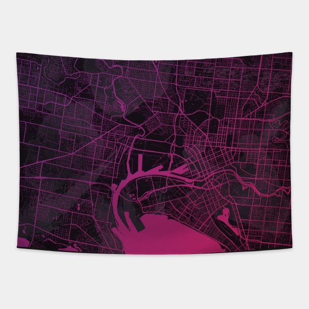 Melbourne Map Tapestry by polliadesign