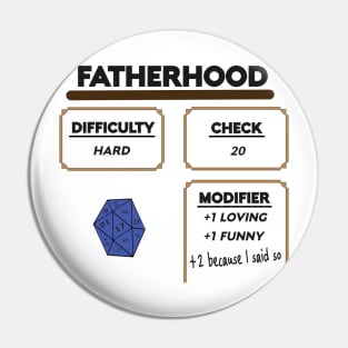 Fatherhood rpg gamer fathers day Pin