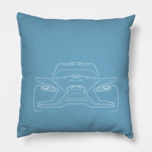 Polaris Slingshot - front stencil, white Pillow