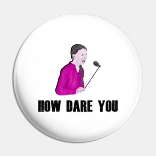 Greta Thunberg UN Speech Climate Change Pin