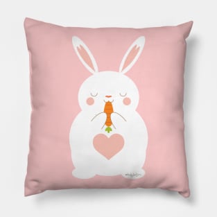 Bunny with carrot Pillow