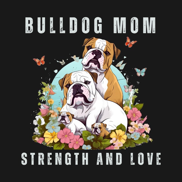 Bulldog Mom Strength And Love by teestore_24