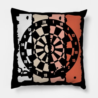 Darts Vintage Retro Game Dartboard Dart Pillow