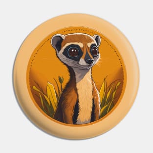 Meerkat Portrait Pin