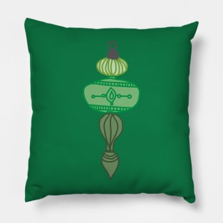 Green Christmas Ornament Pillow