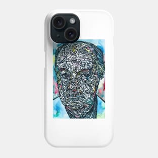 NABOKOV VLADIMIR - watercolor and ink portrait Phone Case