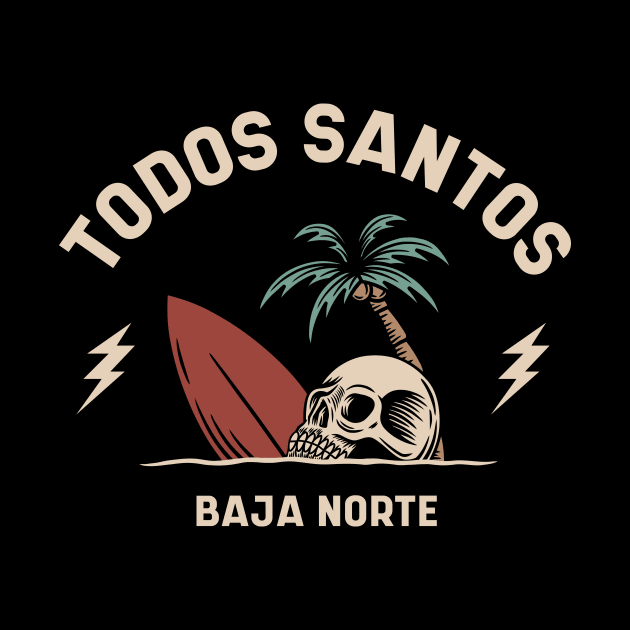 Vintage Surfer Todos Santos, Mexico by SLAG_Creative