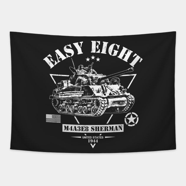 M4A3E8 Sherman Easy-Eight Tapestry by Military Style Designs