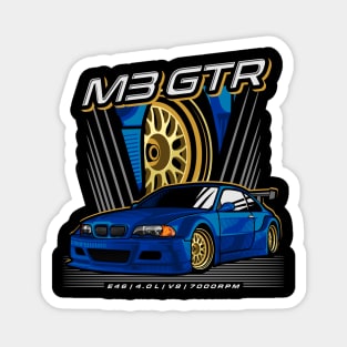 BMW M3 GTR BLUE Magnet