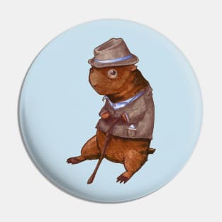 Cornwallace, Gentleman Wombat Pin