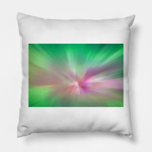 Northern lights corona above in the sky Pillow