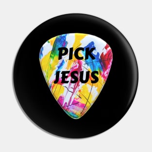 Pick Jesus | Christian Guitarist Pin