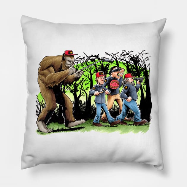 Not Finding Bigfoot! Pillow by ShawnLangley