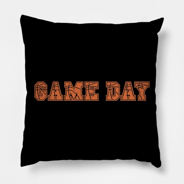 Game Day Basketball Lover Basketball Player Funny Basketball Pillow by smartrocket