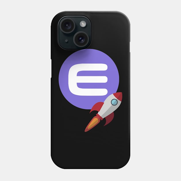 Enjin crypto to the moon Phone Case by Fabled Rags 