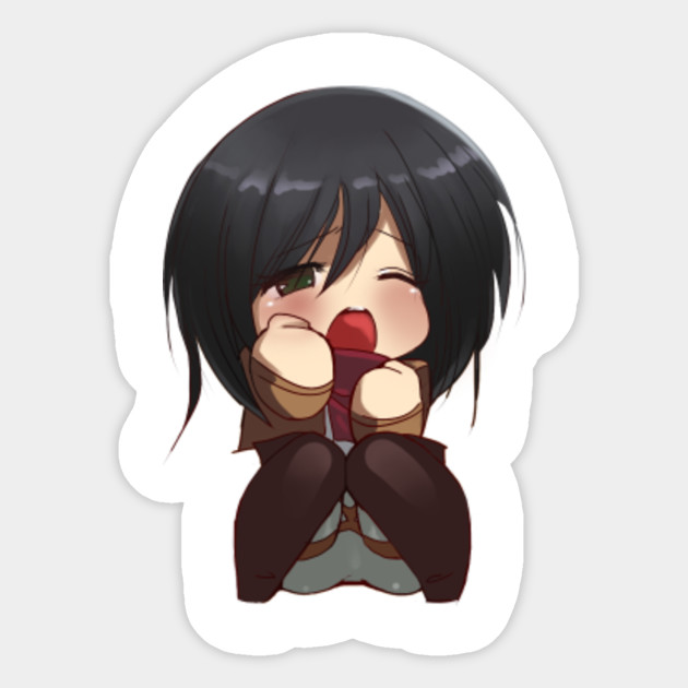 Shingeki No Kyojin Mikasa Cute Sticker Teepublic
