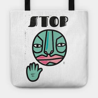 STOP - hand - face Tote