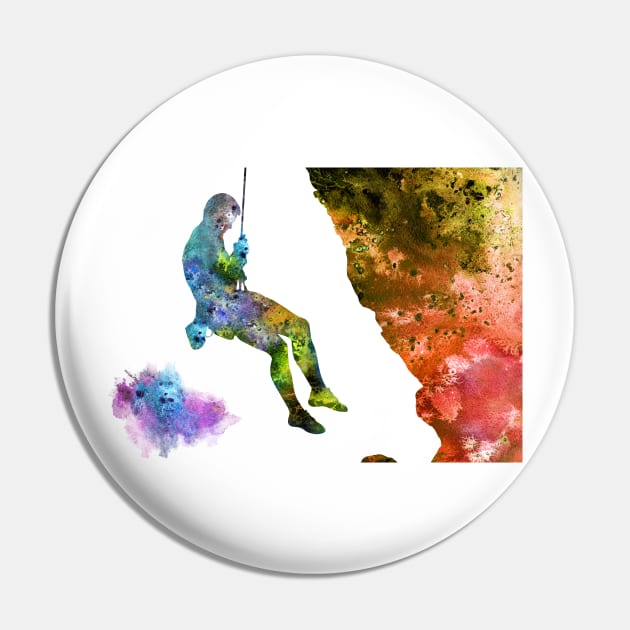 Rock climbing Pin by RosaliArt