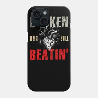 Grunge Broken Heart but Beating Phone Case