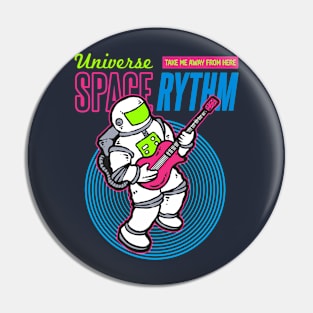 Space Rythm Astronaut Guitar Pin