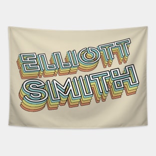 Elliott Smith Retro Typography Faded Style Tapestry