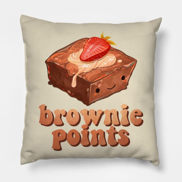 Brownie Points Pillow by Claire Lin