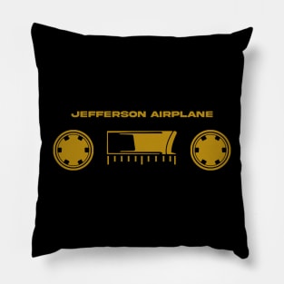 60s cassette with text Jefferson Airplane Pillow