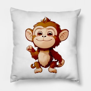 funny monkey Pillow