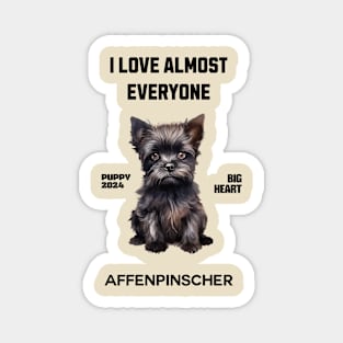 Affenpinscher i love almost everyone Magnet