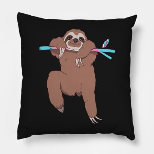 Transgender Pride Sloth Pillow