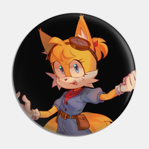 Tails the fox Genderbend Pin by Jacocoon