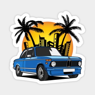 BMW 2002 in City Sunset Magnet