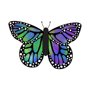 Green purple butterfly T-Shirt