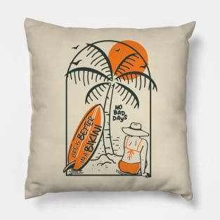 Life Is Better In A Bikini Summer Beach Pillow