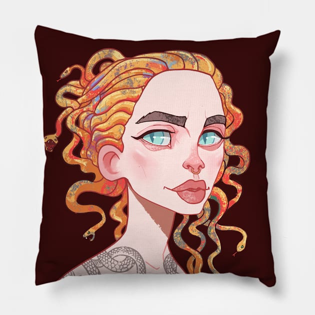 Gorgona Pillow by woolflone