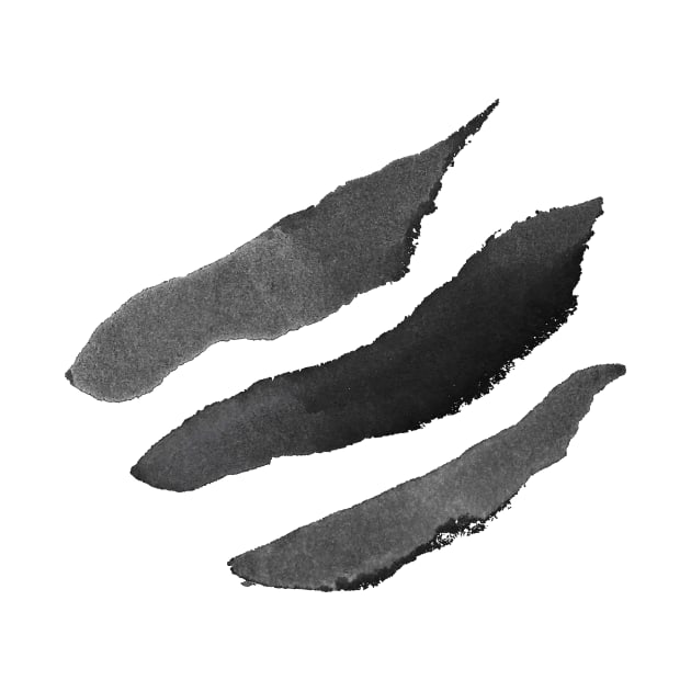 Ink Stripes - Abstract Minimal / Dark Grey by Nikokosmos