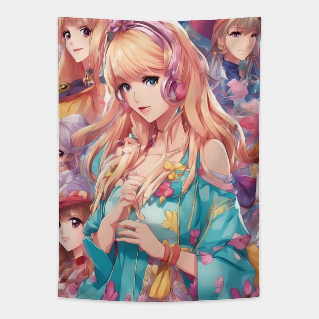 Live It Real Tapestry by animegirlnft