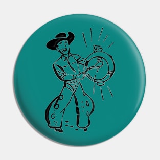 Western Era - Cowboy Calling for Lunch Pin