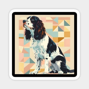 Retro English Toy Spaniel: Pastel Pup Revival Magnet