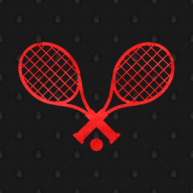 Tennis Racket Red by hcohen2000