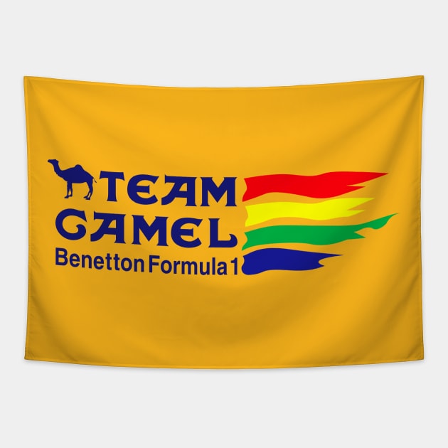 Benetton F1 Team 90's Vintage Art Tapestry by San Studios Company